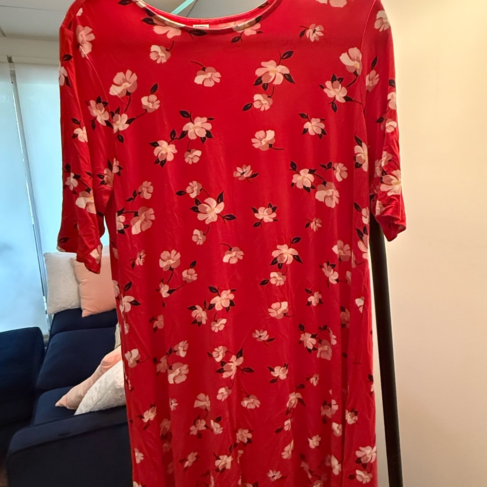Old Navy Red Floral Mini Dress